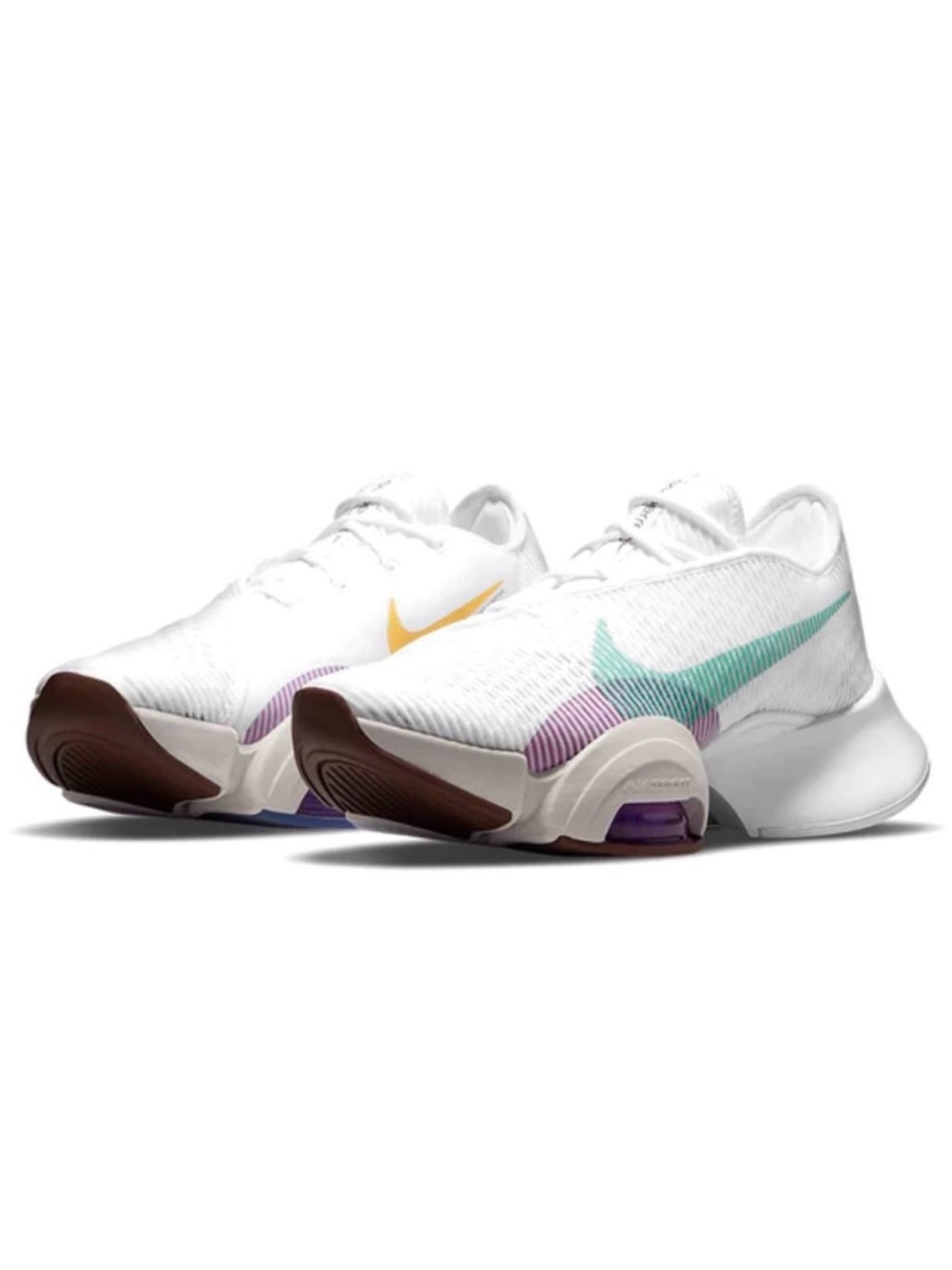 Nike air zoom super rep 2 Women’s White HIIT Sneakers Lavender Swoosh Size 8.5